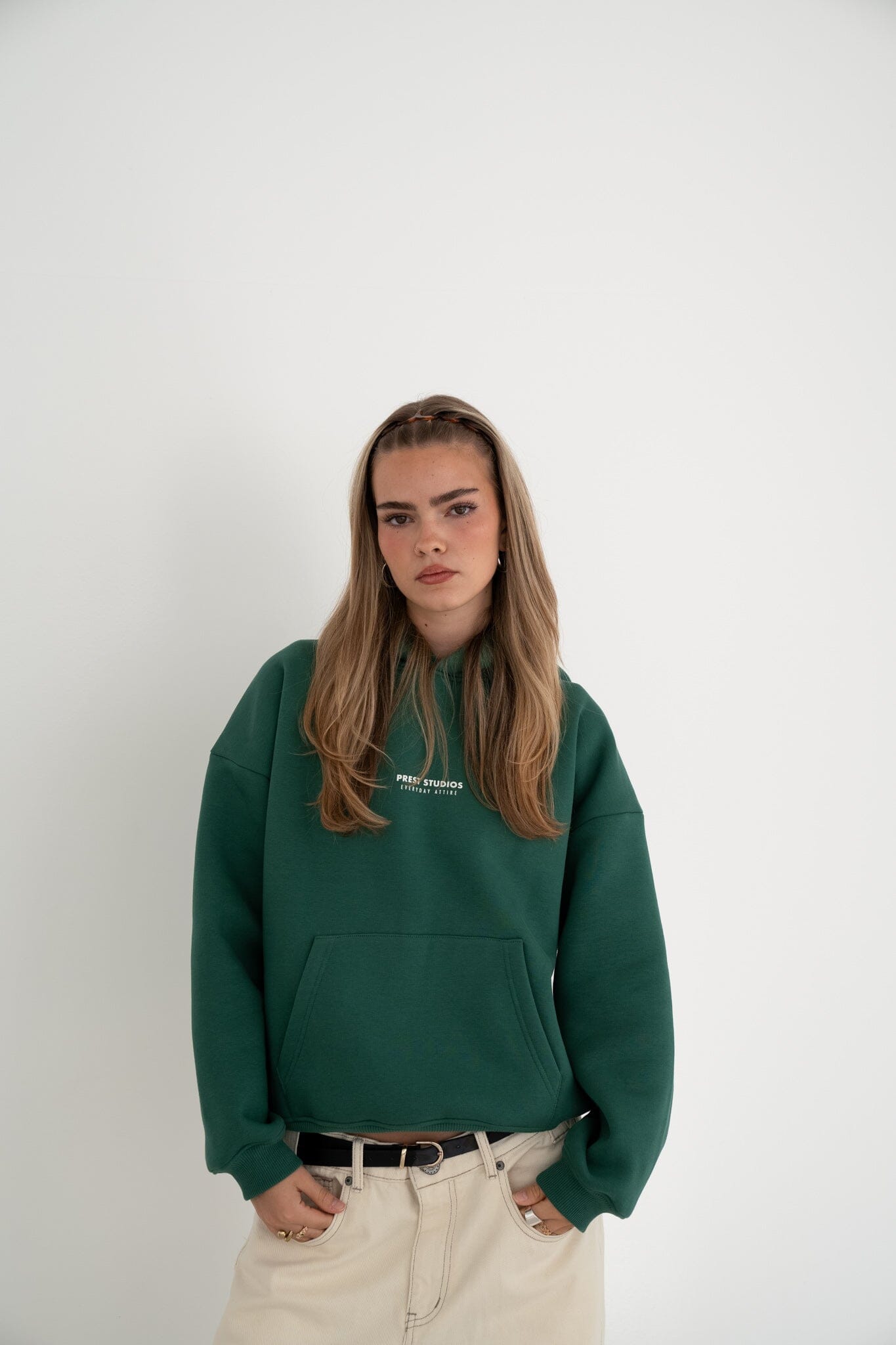 Oversize Hoodie Forest Green Hoodie PREST STUDIOS 