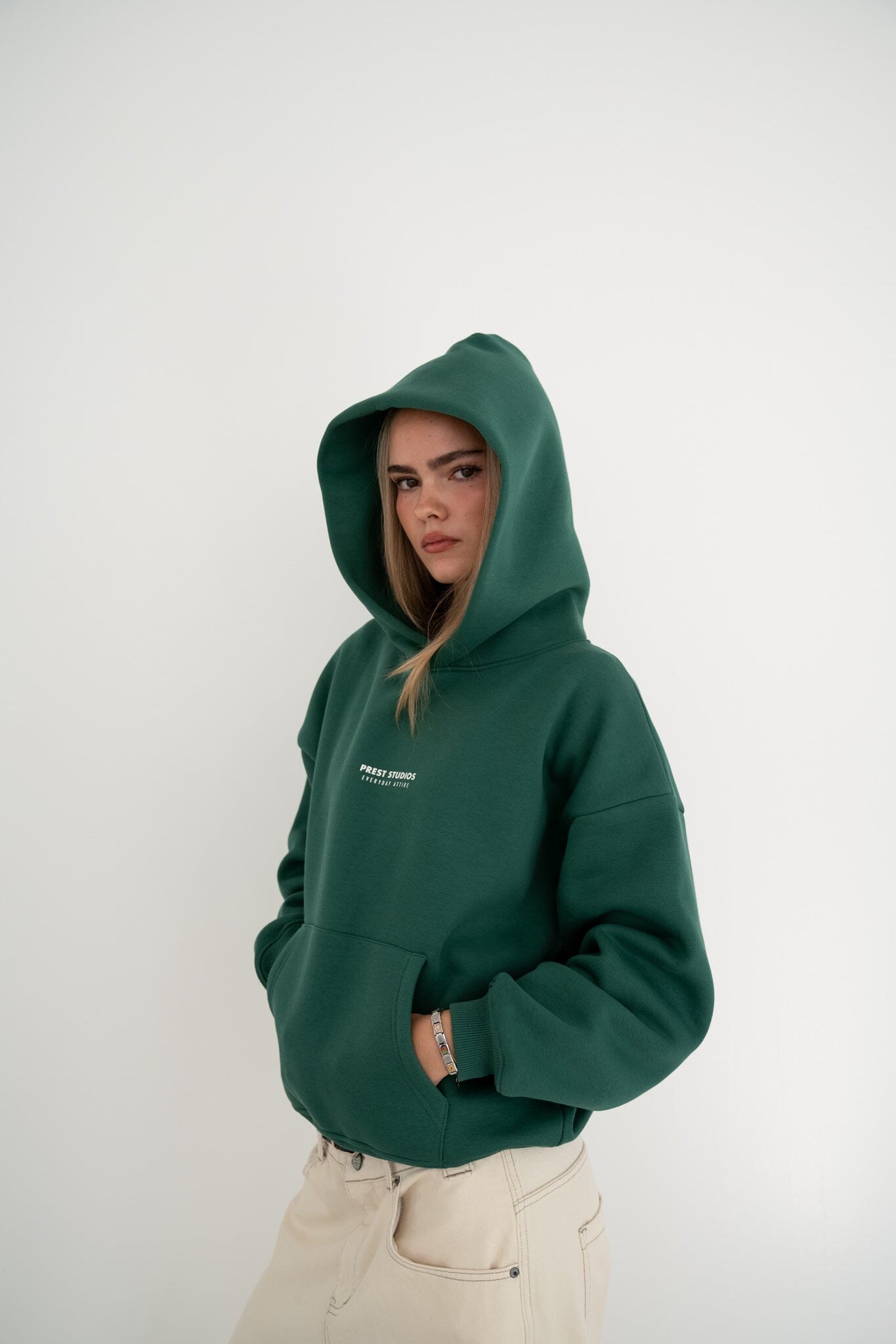 Oversize Hoodie Forest Grün für Damen