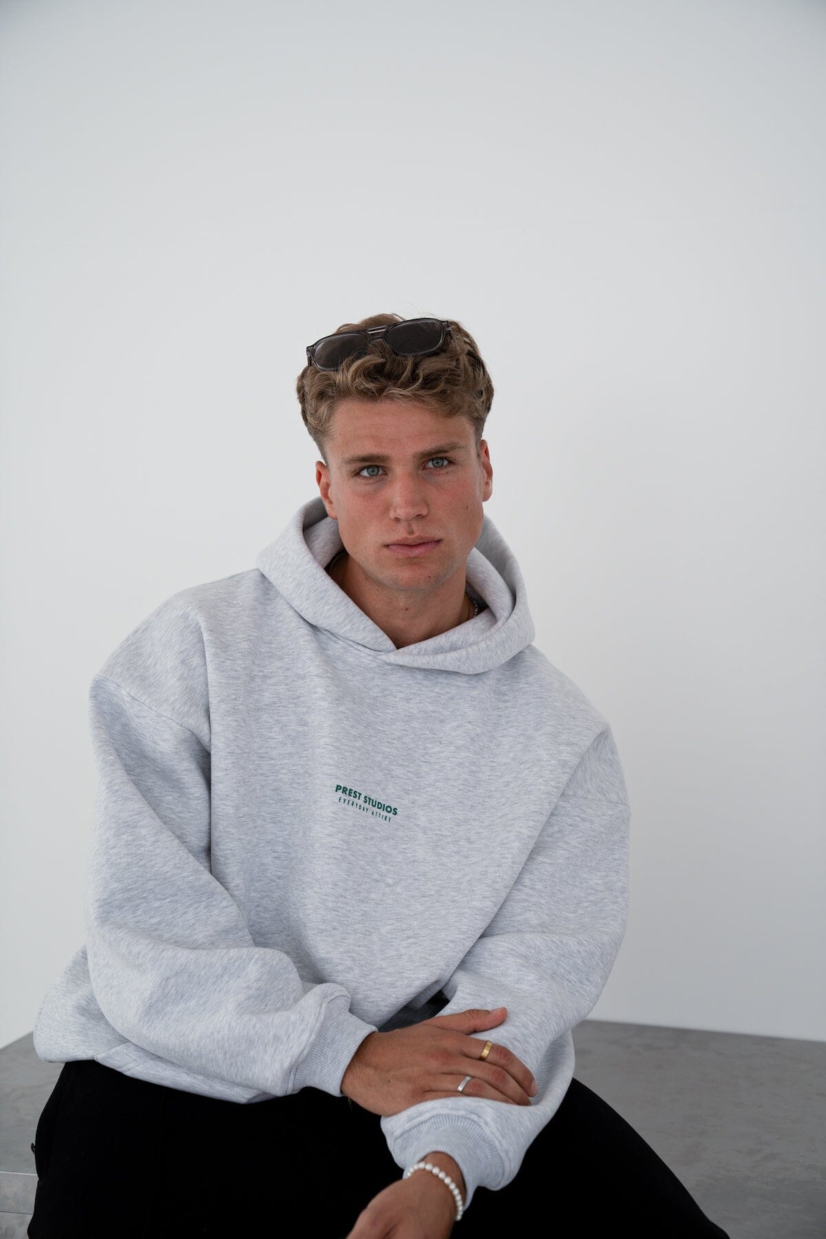 Oversize Hoodie Grau für Herren