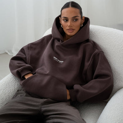 Oversize Hoodie Brown Women