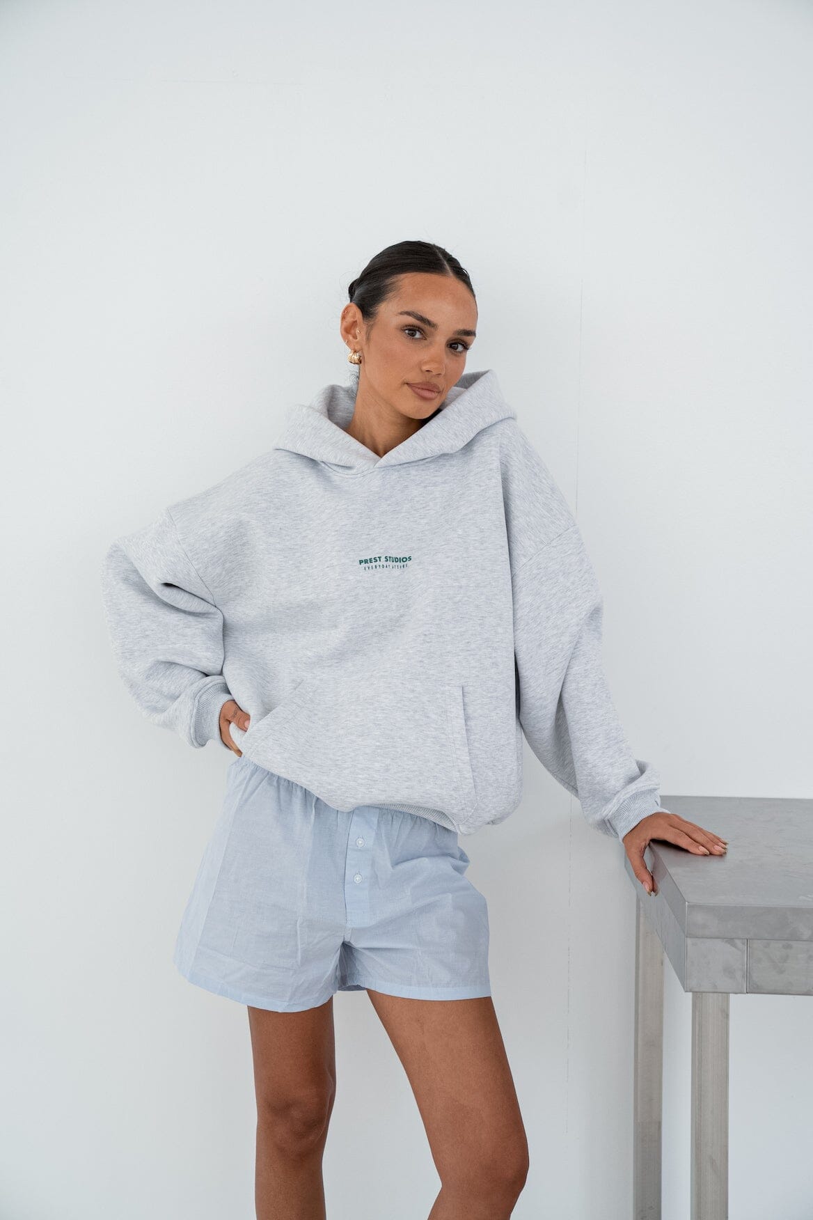 Grauer nike hoodie für damen