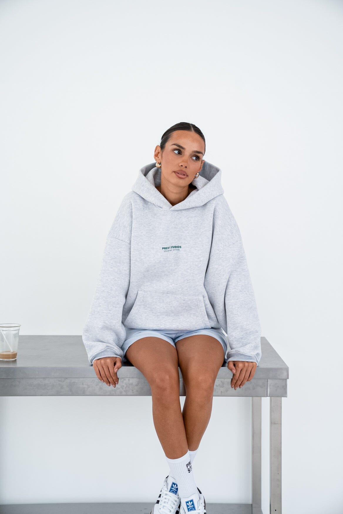 Oversize Hoodie Grau für Damen