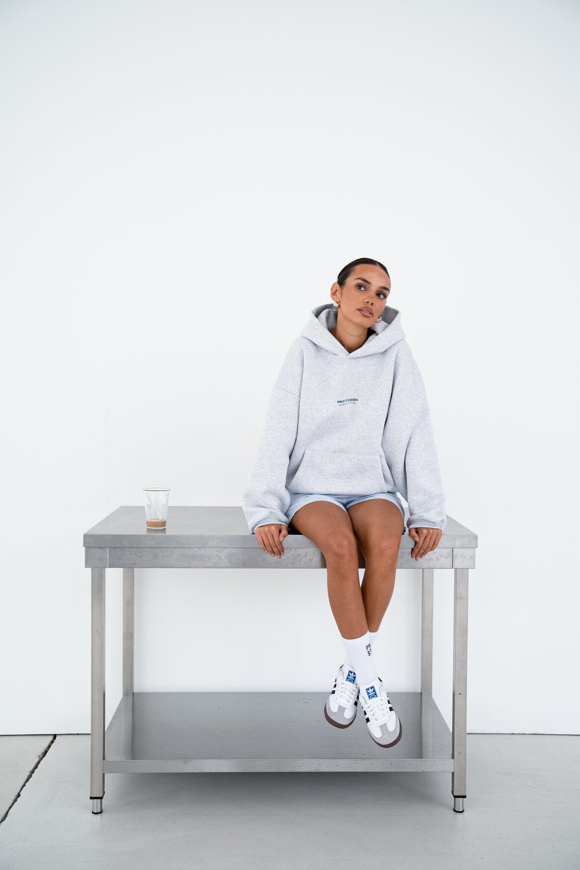 Basic Hoodie Grau für Damen