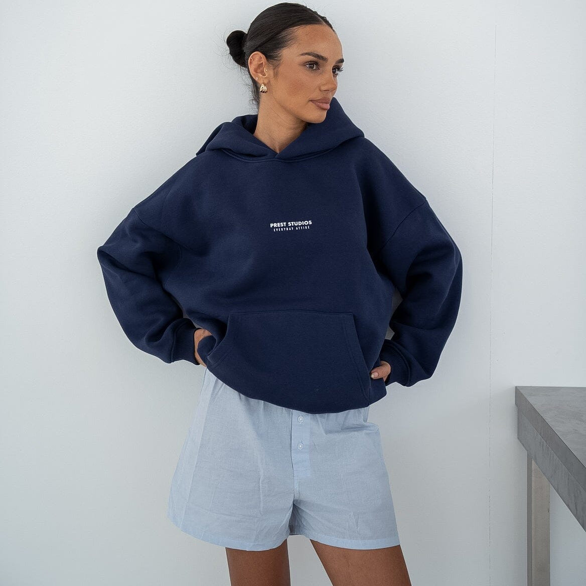 Hoodie Marineblau Hoodie PREST STUDIOS 