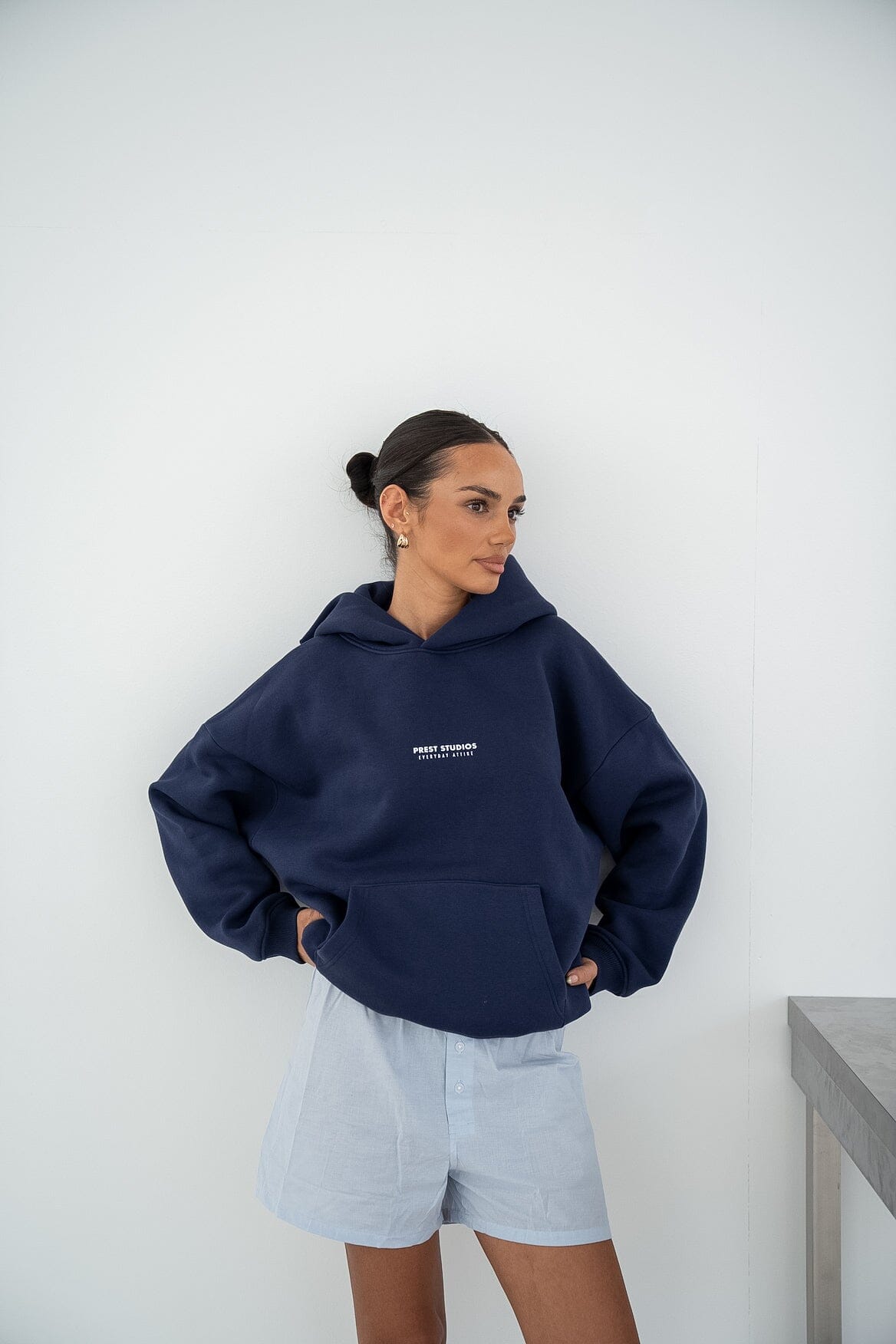 Navy Blau Hoodie