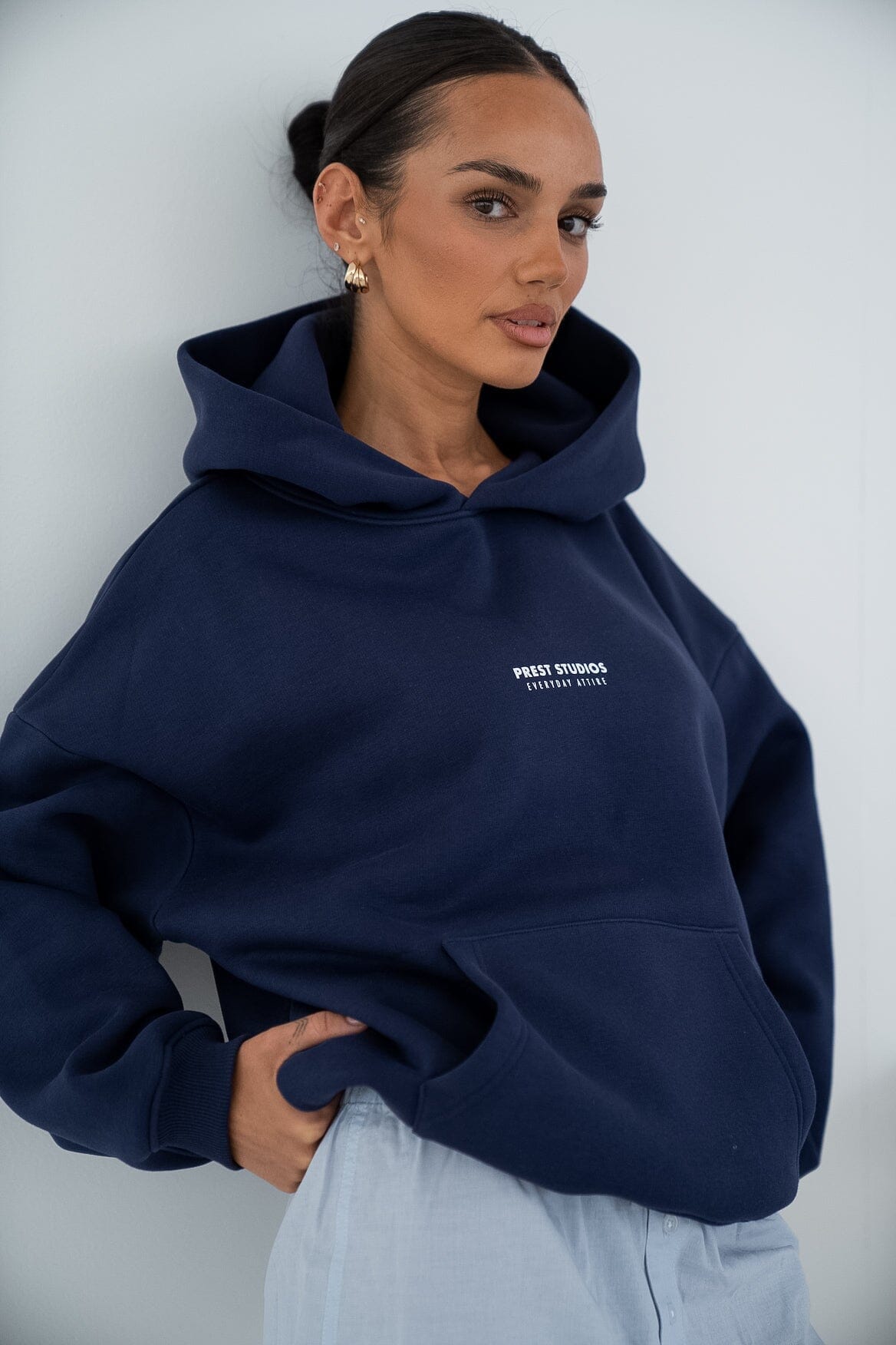 Hoodie Marineblau Hoodie PREST STUDIOS 