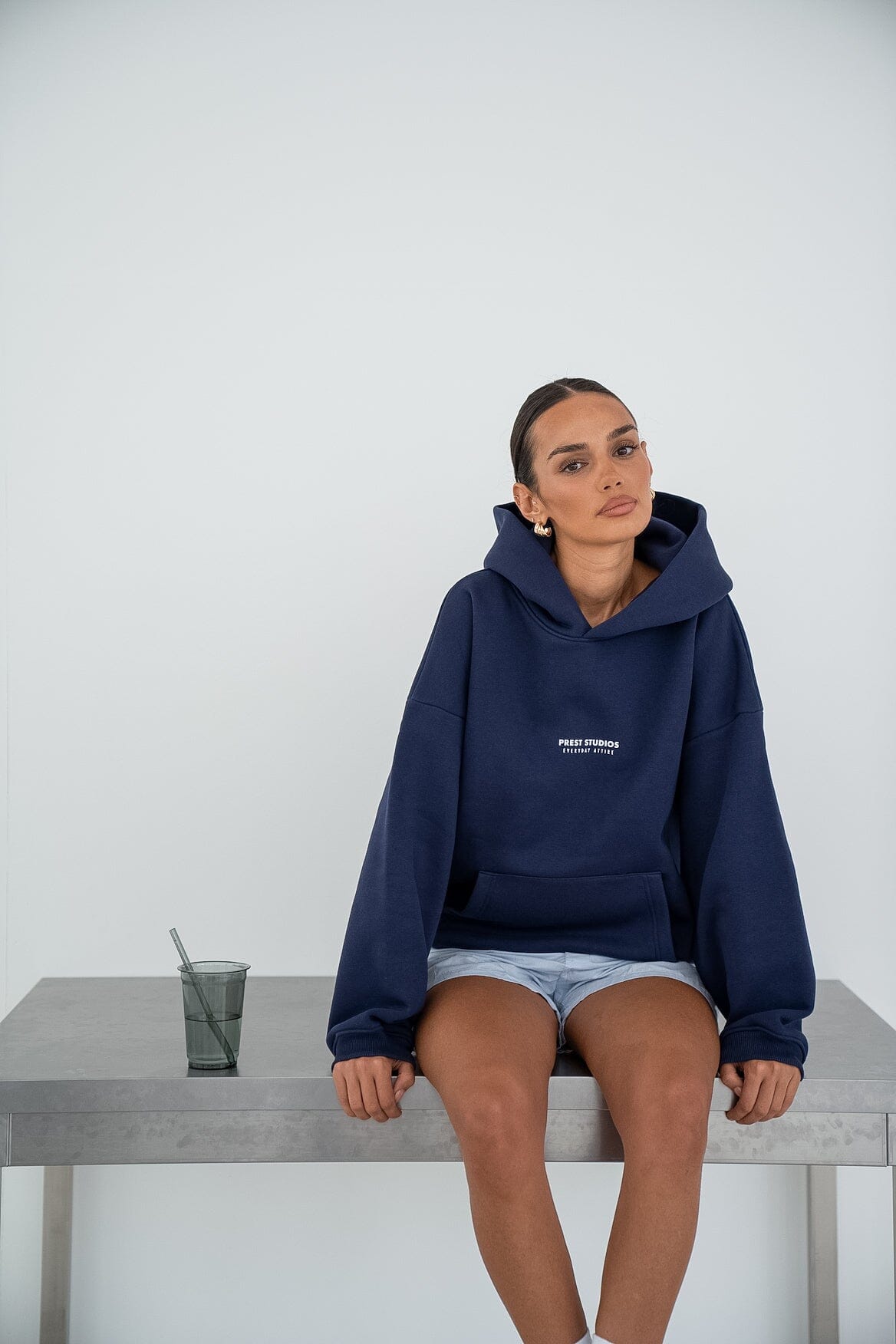 Marineblau Pullover