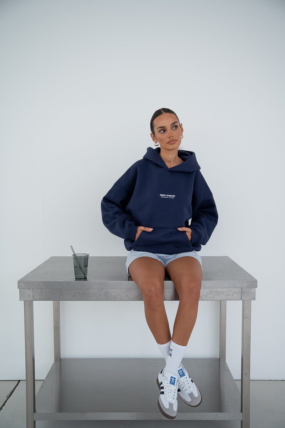 Hoodie Marineblau Hoodie PREST STUDIOS 