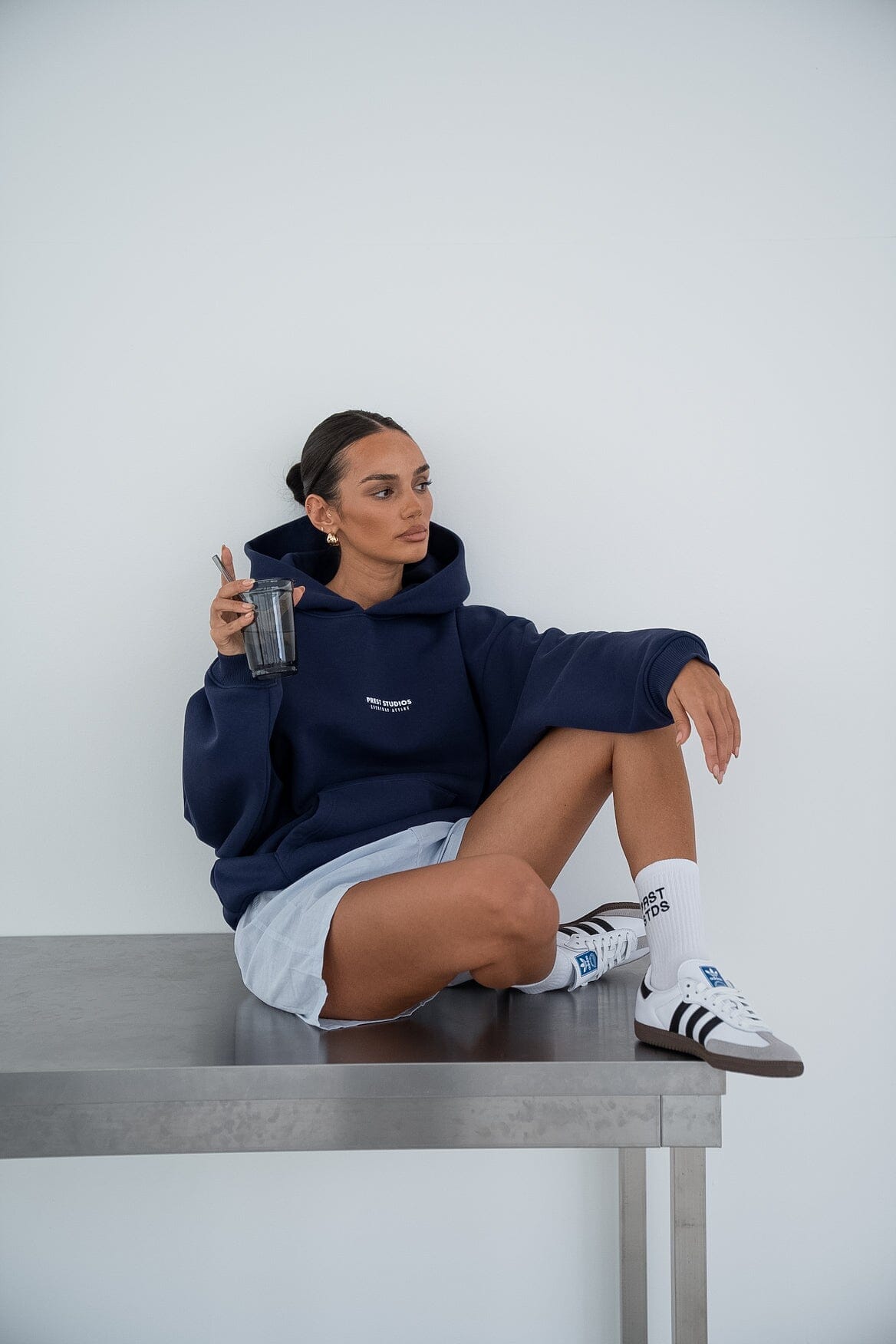 Hoodie Marineblau Hoodie PREST STUDIOS 