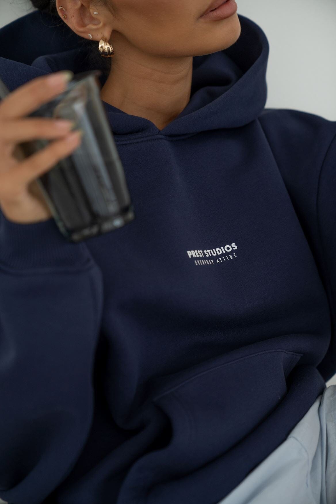 Hoodie Marineblau Hoodie PREST STUDIOS 