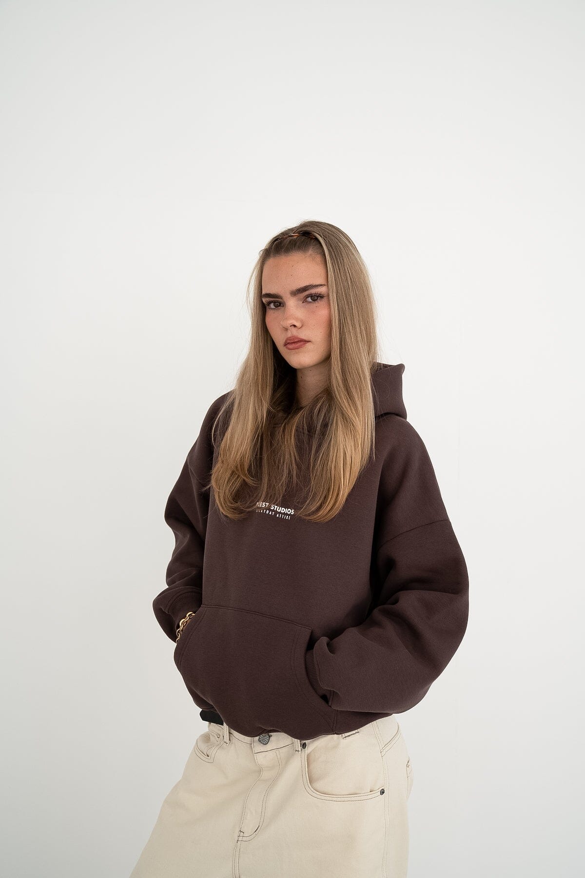 brauner pullover oversize