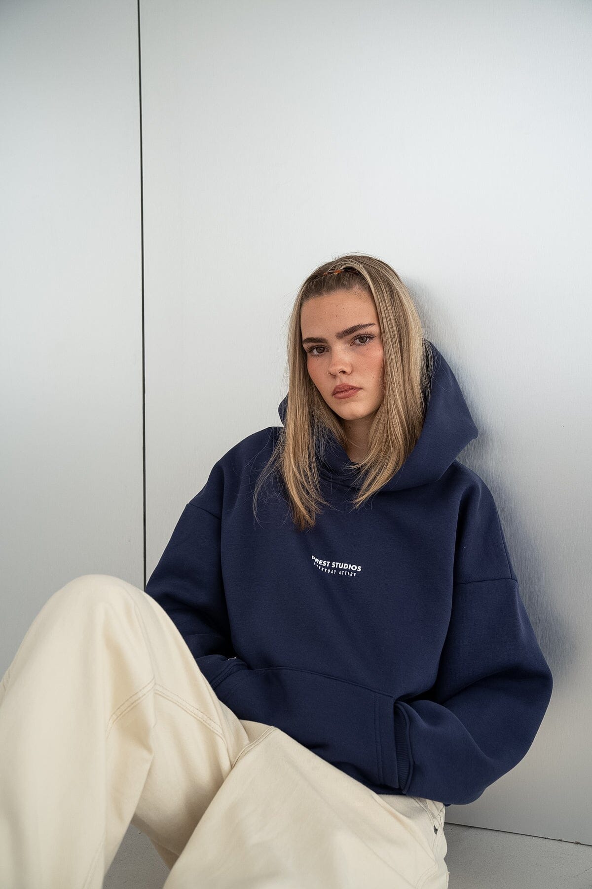 dunkel blau hoodie