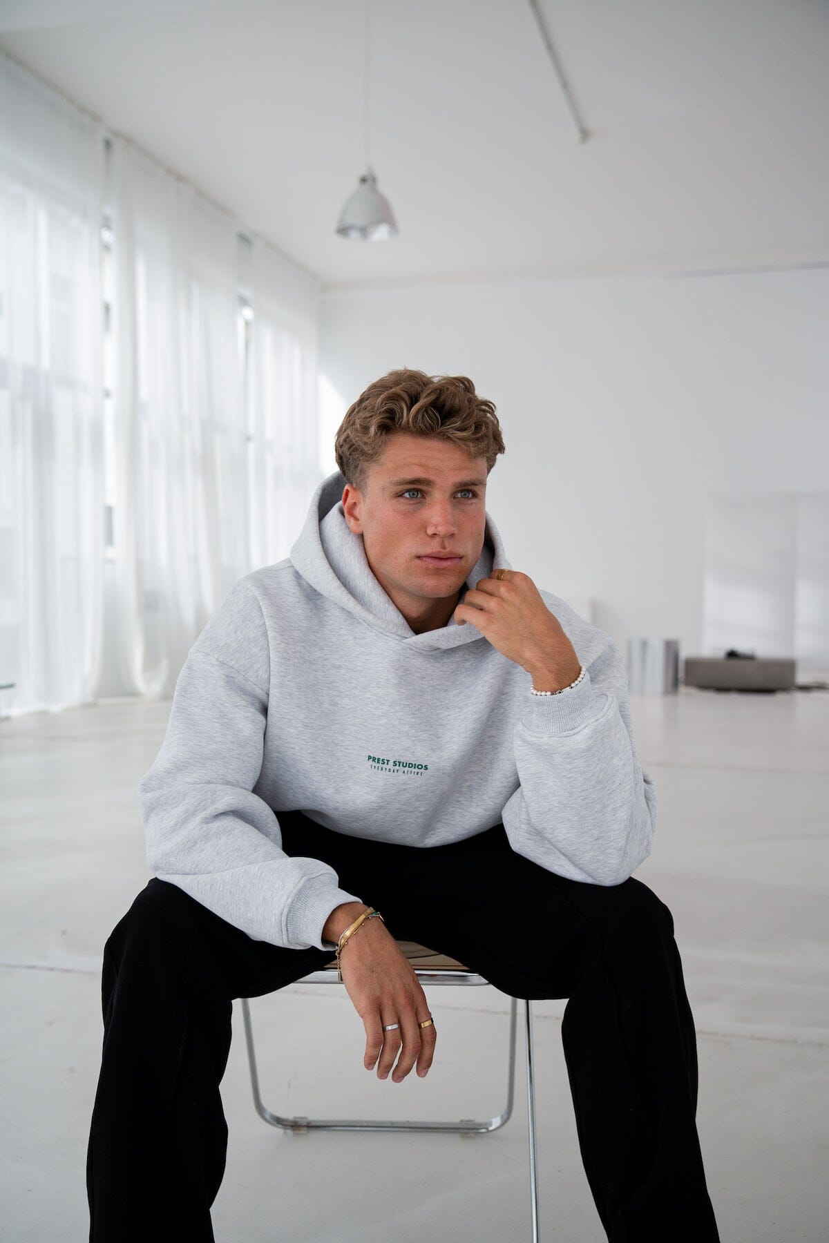 Zip Hoodie Grau für Herren