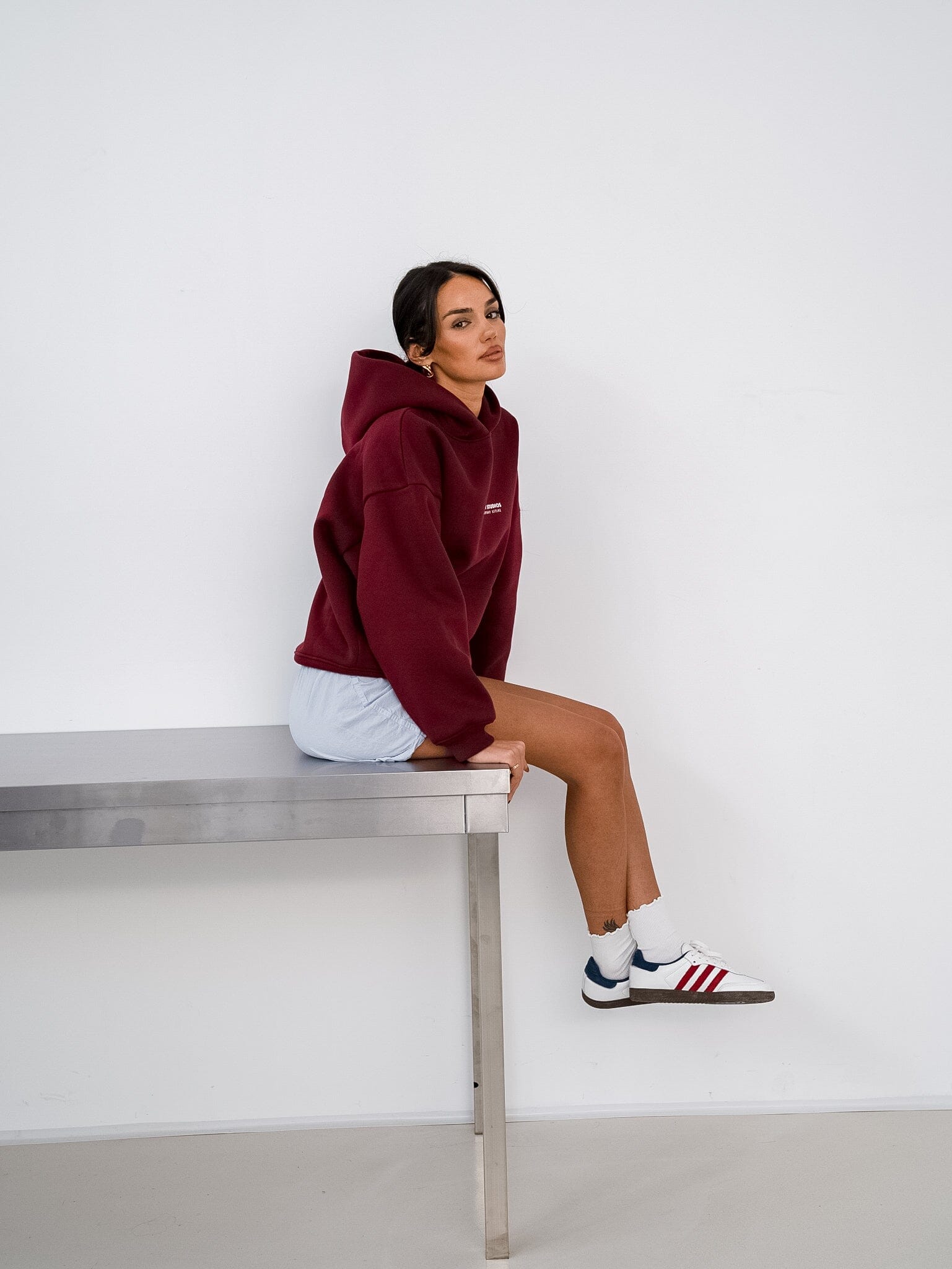 Oversize Hoodie Burgundy Rot PREST STUDIOS 