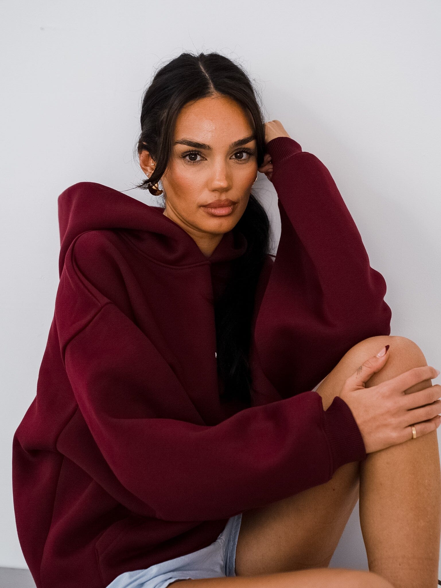 Oversize Hoodie Burgundy Rot PREST STUDIOS 