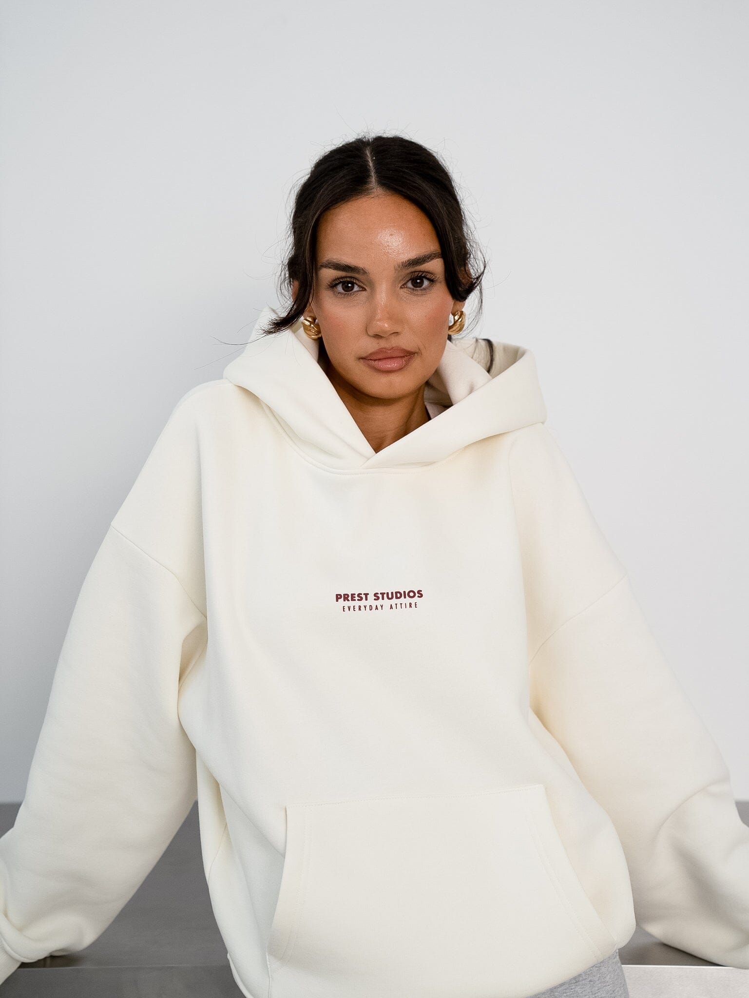 Oversize Hoodie Creme PREST STUDIOS 