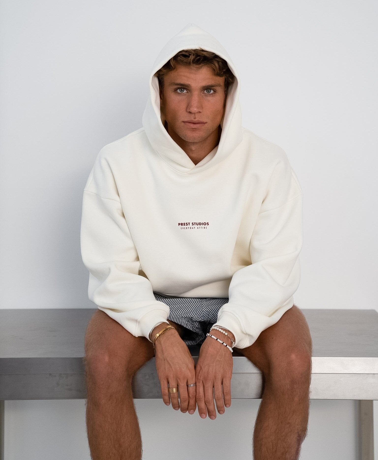 Oversize Hoodie Creme PREST STUDIOS 