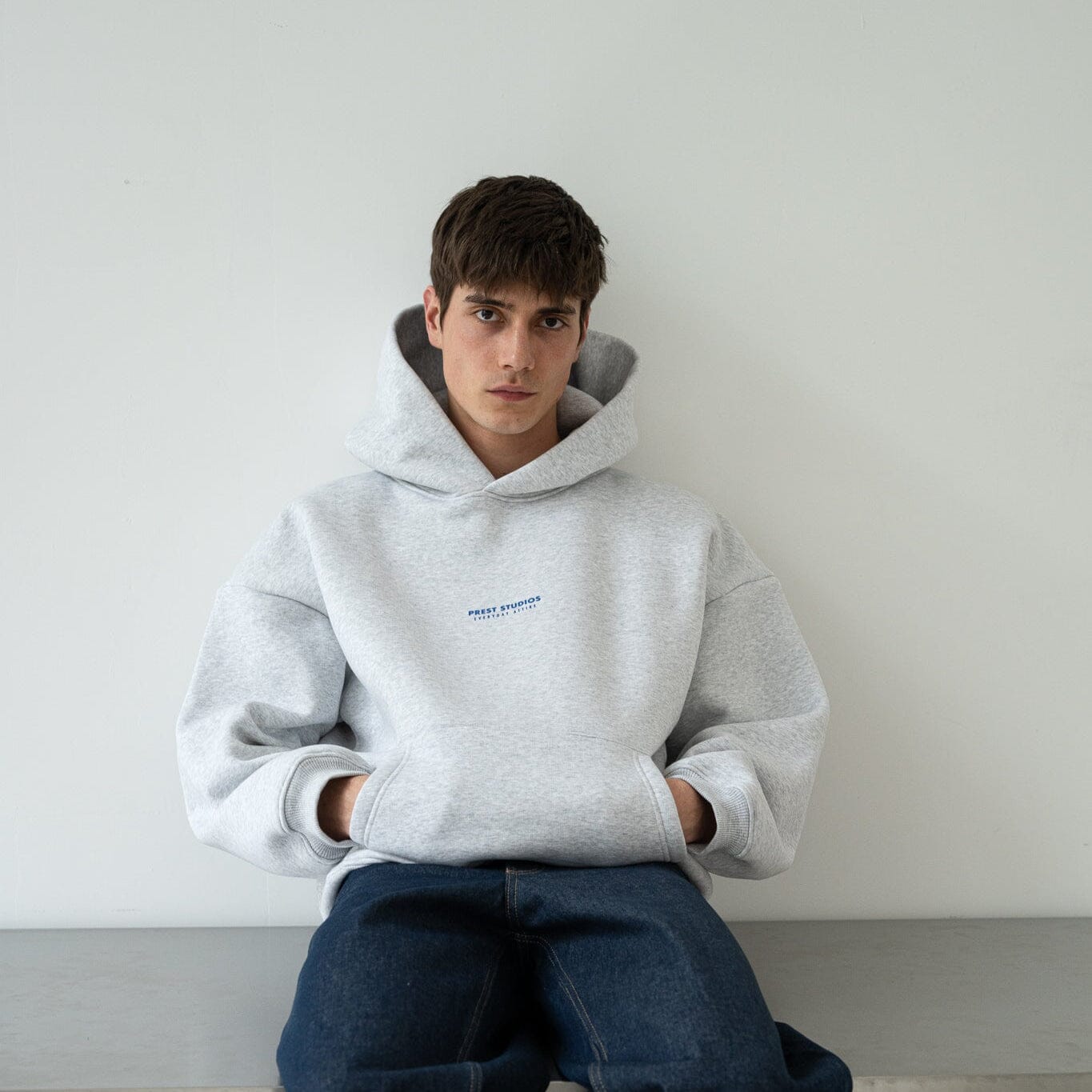 Hoodie Melange Grau PREST STUDIOS 