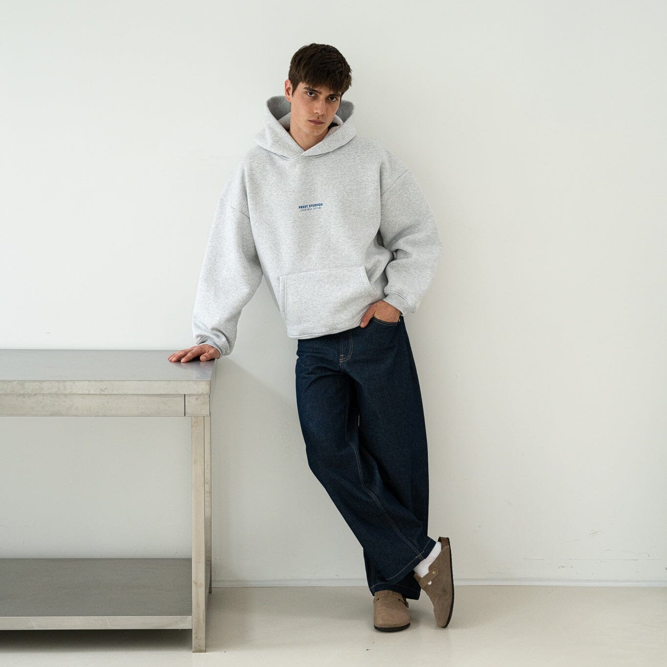 Hoodie Melange Grau PREST STUDIOS 