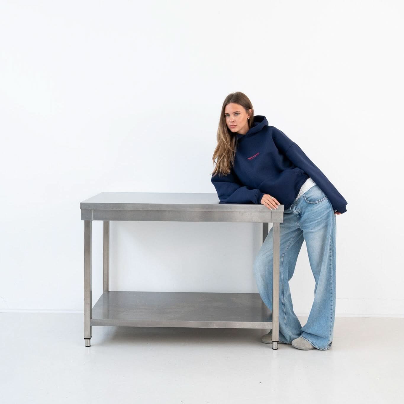 Hoodie Marineblau Hoodie PREST STUDIOS 