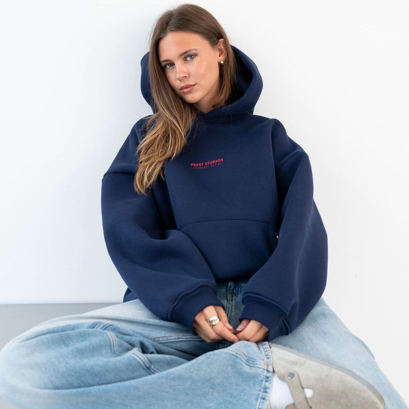Hoodie Marineblau Hoodie PREST STUDIOS 