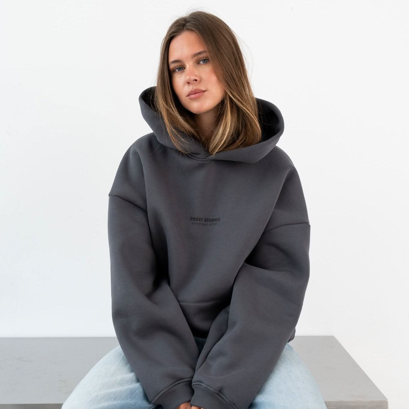 Grauer Hoodie Frauen