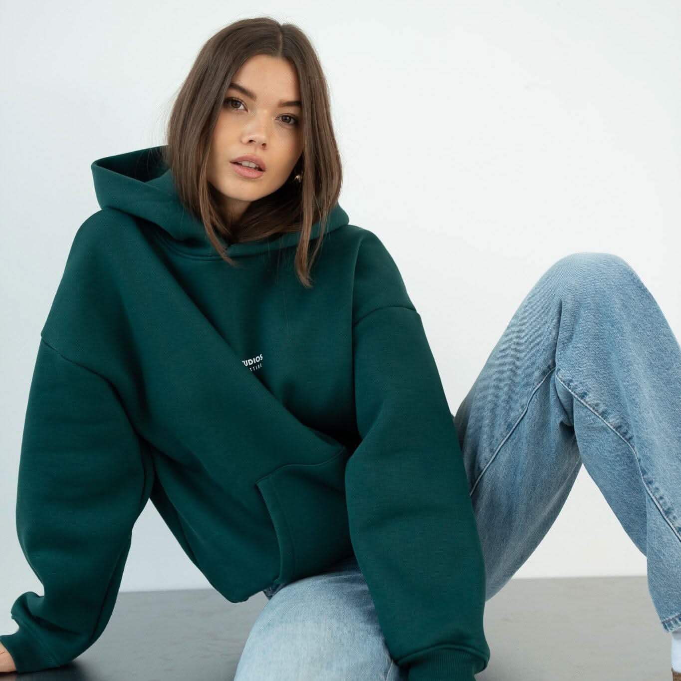 Hoodie Grün Hoodie PREST STUDIOS 