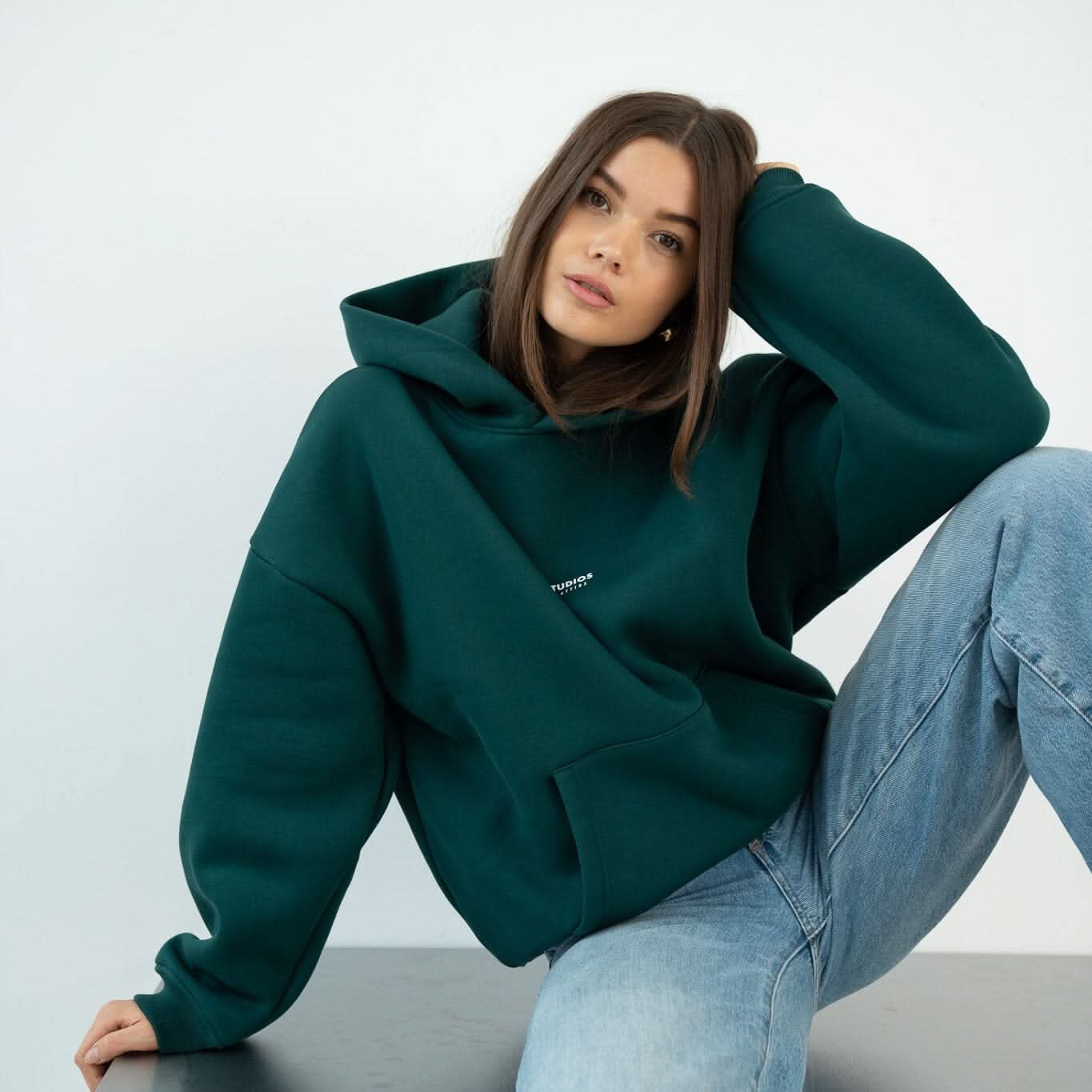 Hoodie Grün Hoodie PREST STUDIOS 