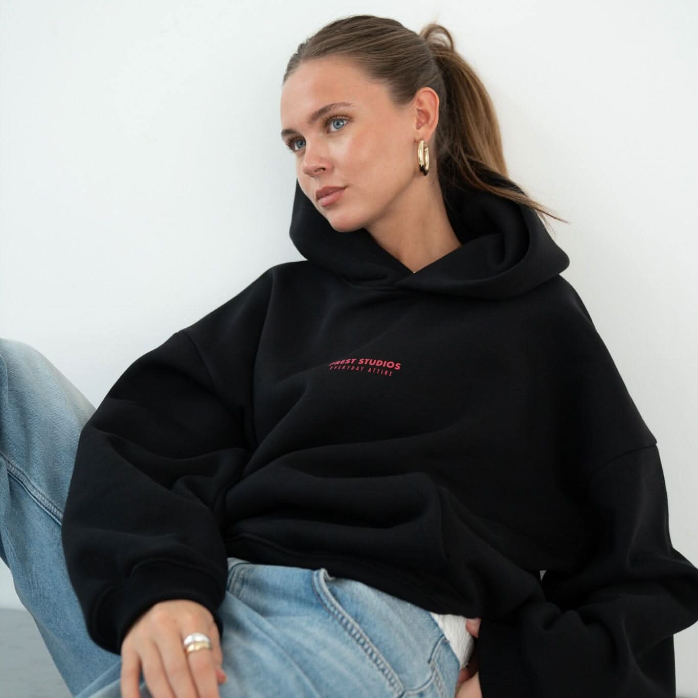 Hoodie Schwarz HOODIE PREST STUDIOS 