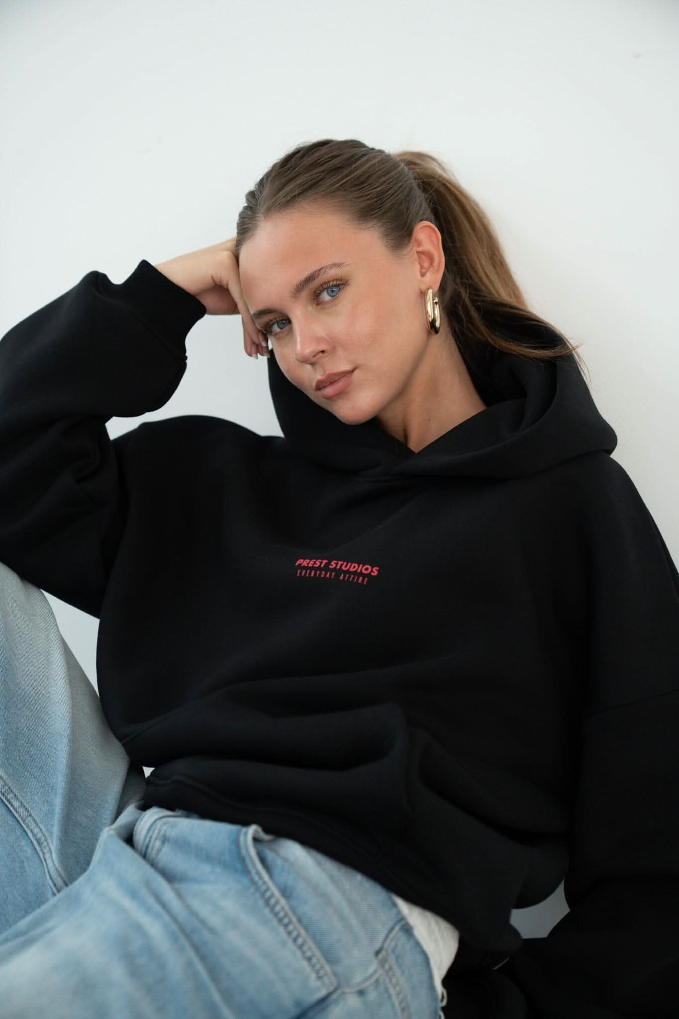 Hoodie Schwarz HOODIE PREST STUDIOS 