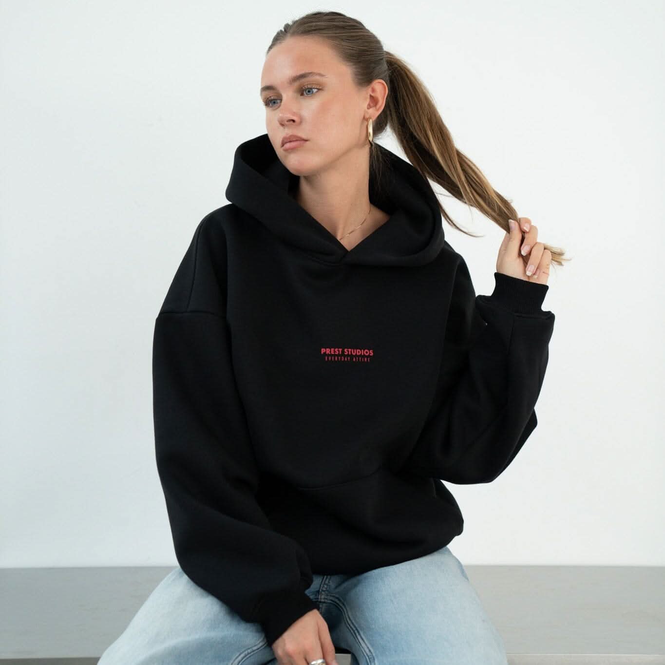 Hoodie Schwarz HOODIE PREST STUDIOS 