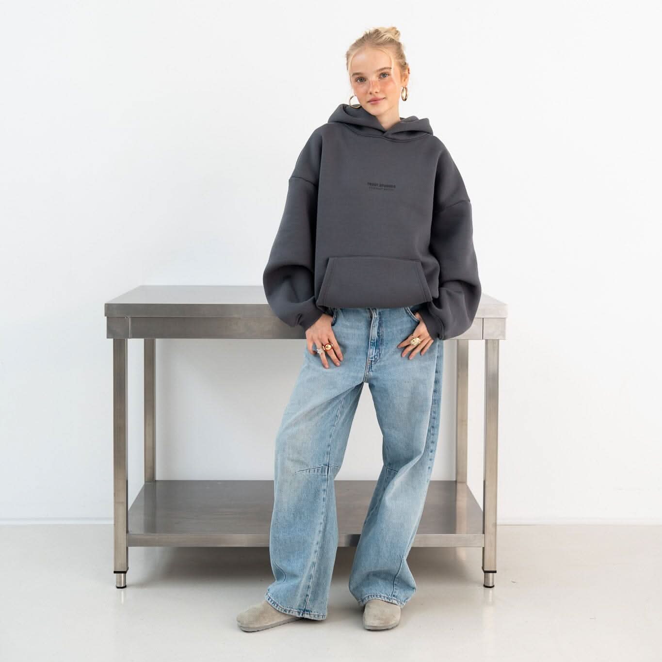 Hoodie Dunkel Grau PREST STUDIOS 