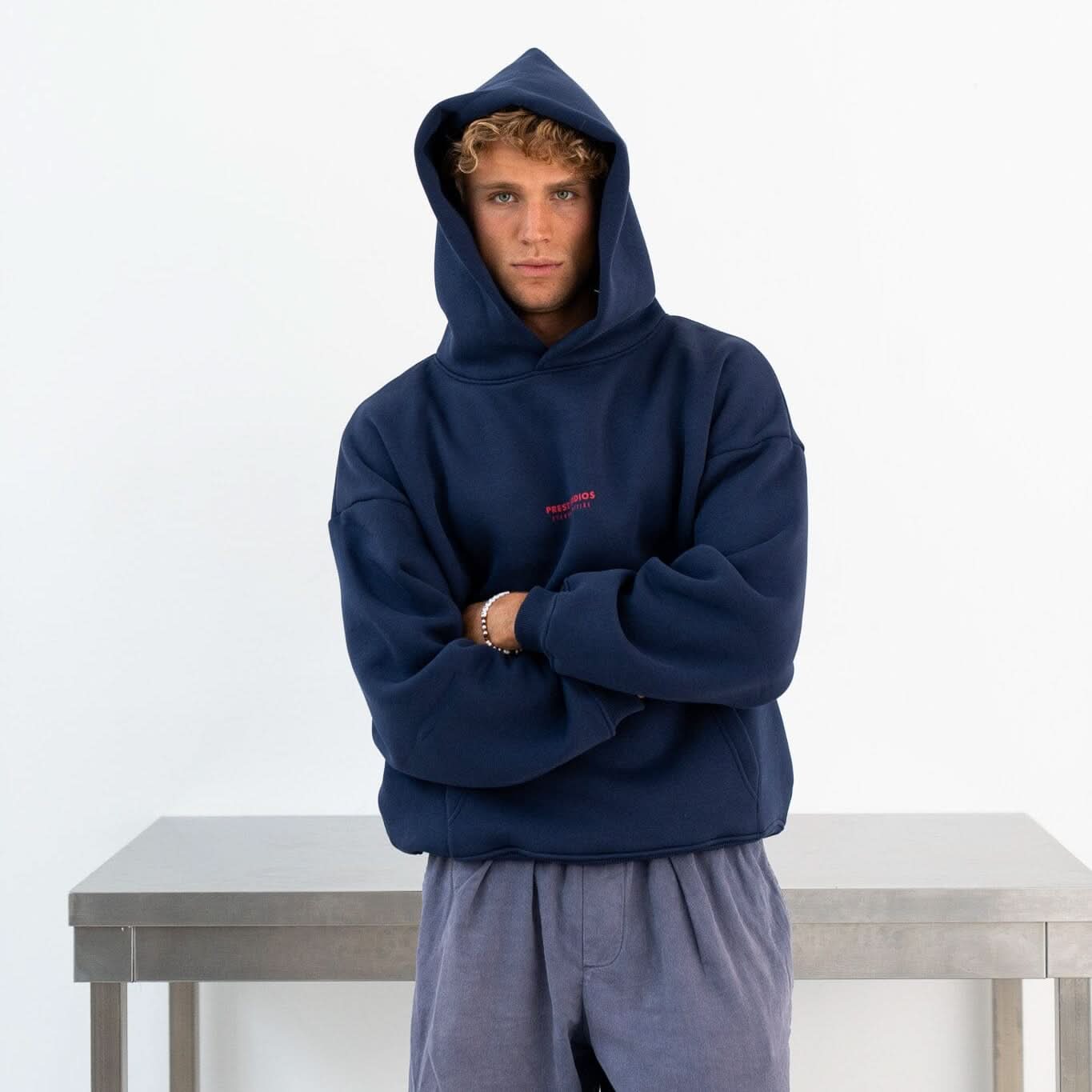Hoodie Marineblau Hoodie PREST STUDIOS 