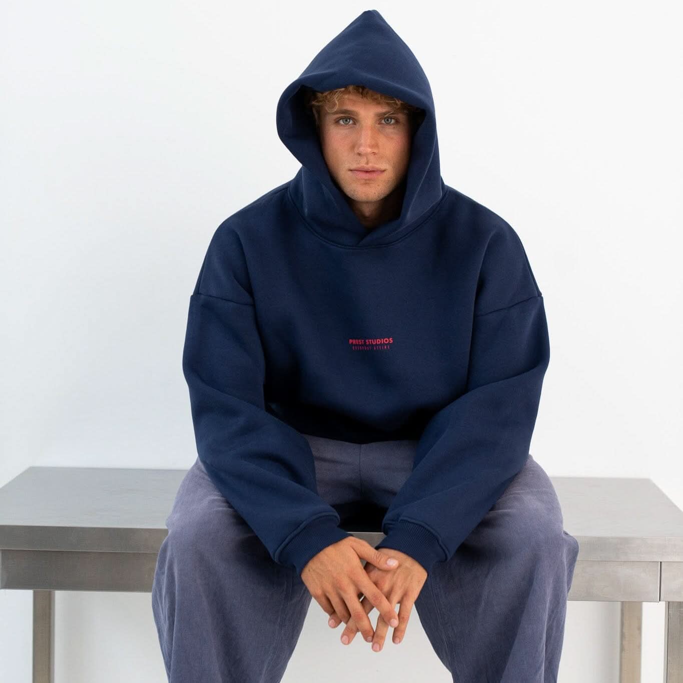 Hoodie Marineblau Hoodie PREST STUDIOS 