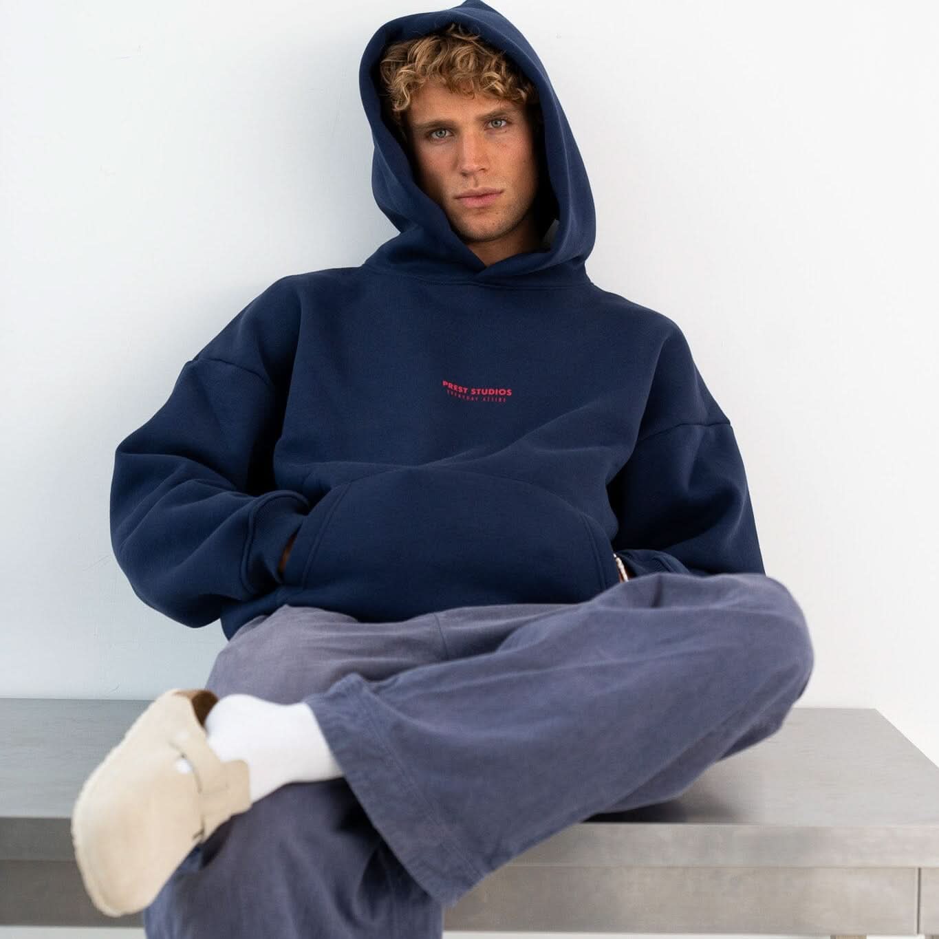 Hoodie Marineblau Hoodie PREST STUDIOS 