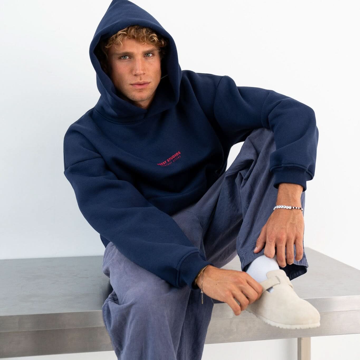 Hoodie Marineblau Hoodie PREST STUDIOS 