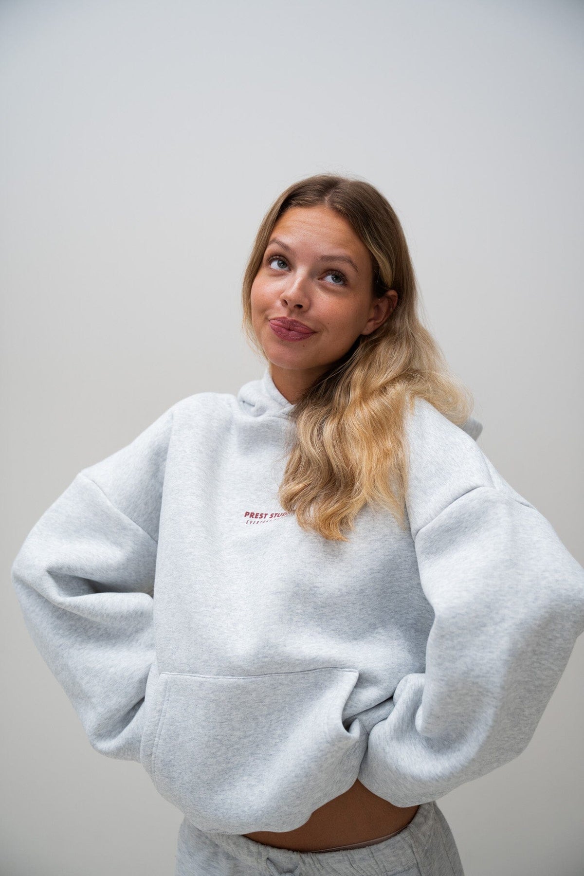 Hoodie Melange Grau PREST STUDIOS 