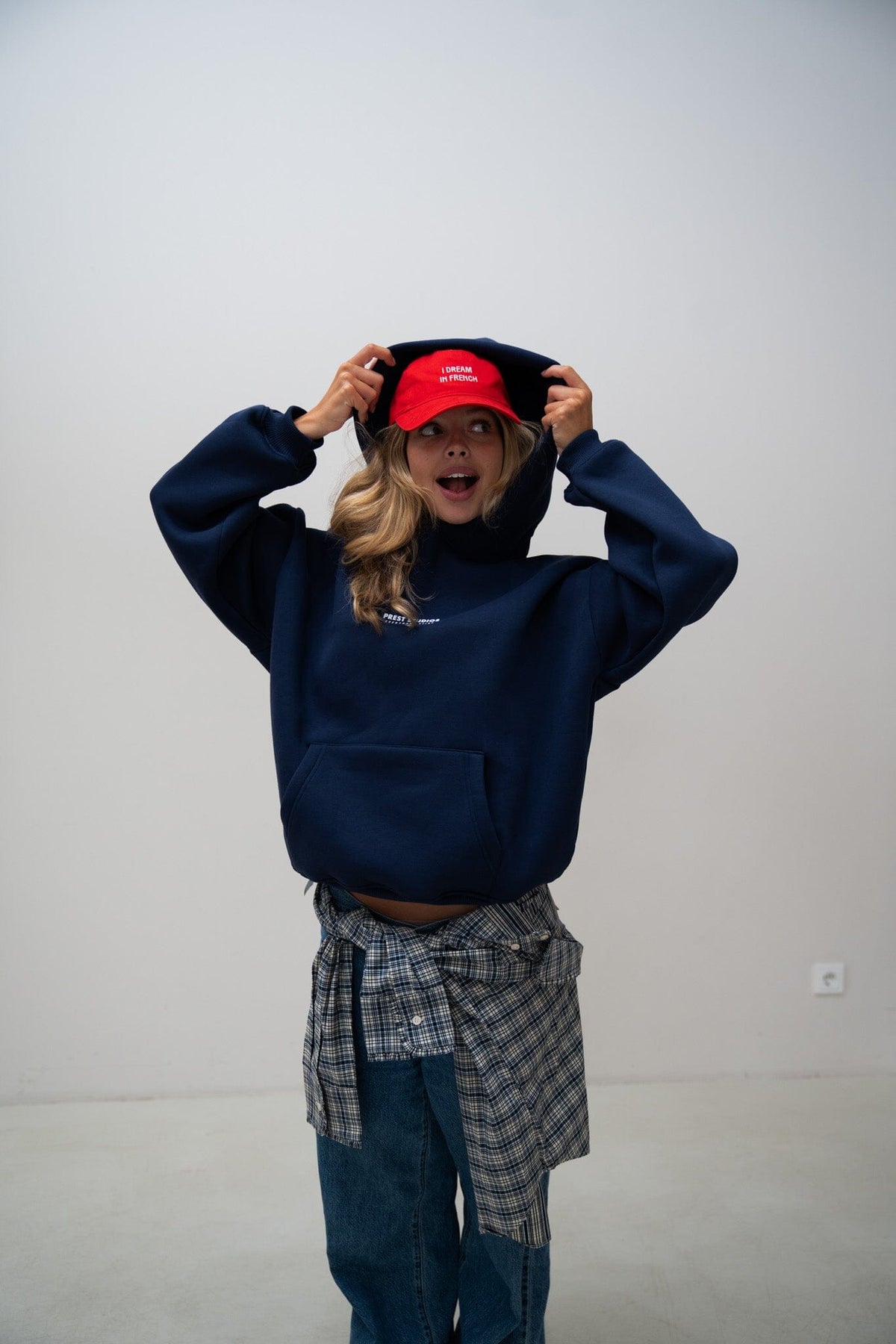 Hoodie Marineblau Hoodie PREST STUDIOS 