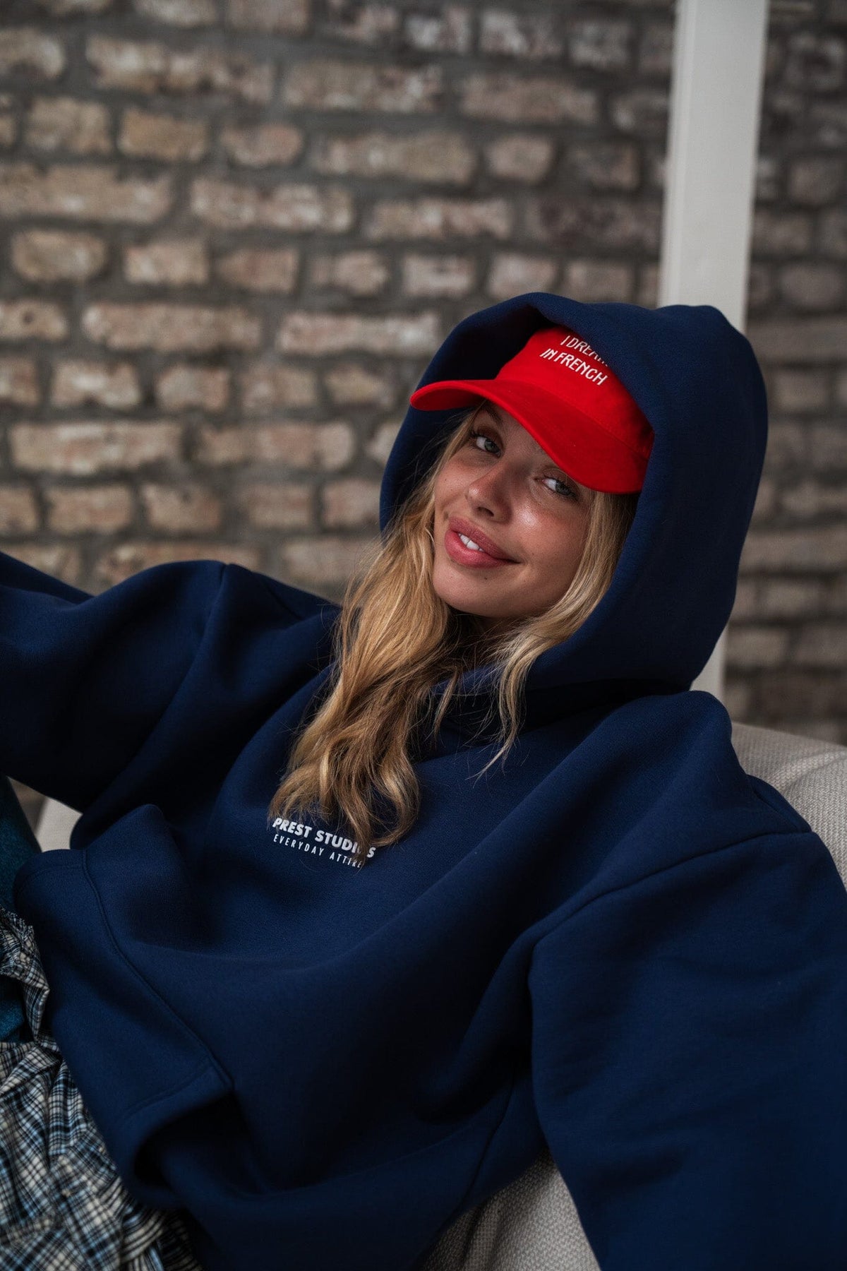 Hoodie Marineblau Hoodie PREST STUDIOS 