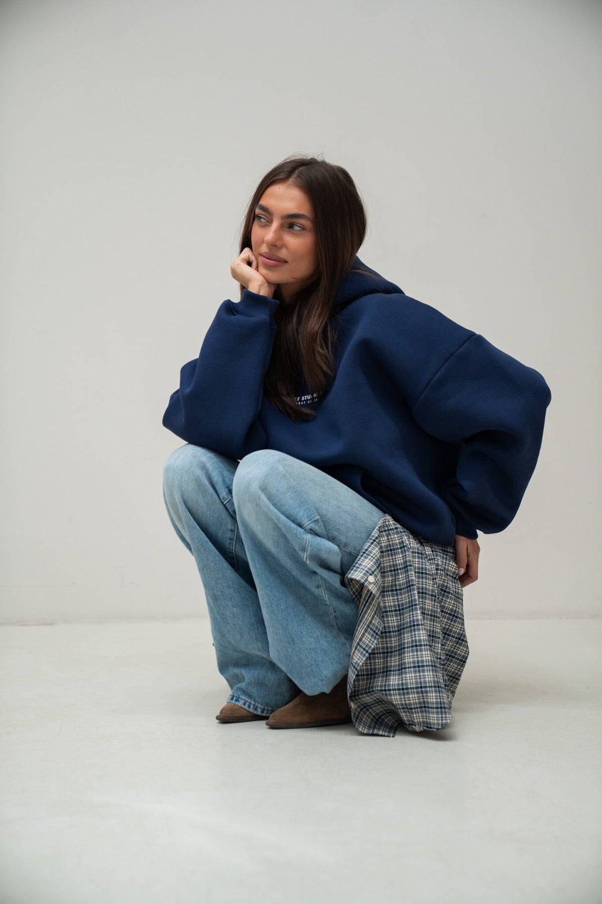Hoodie Marineblau Hoodie PREST STUDIOS 