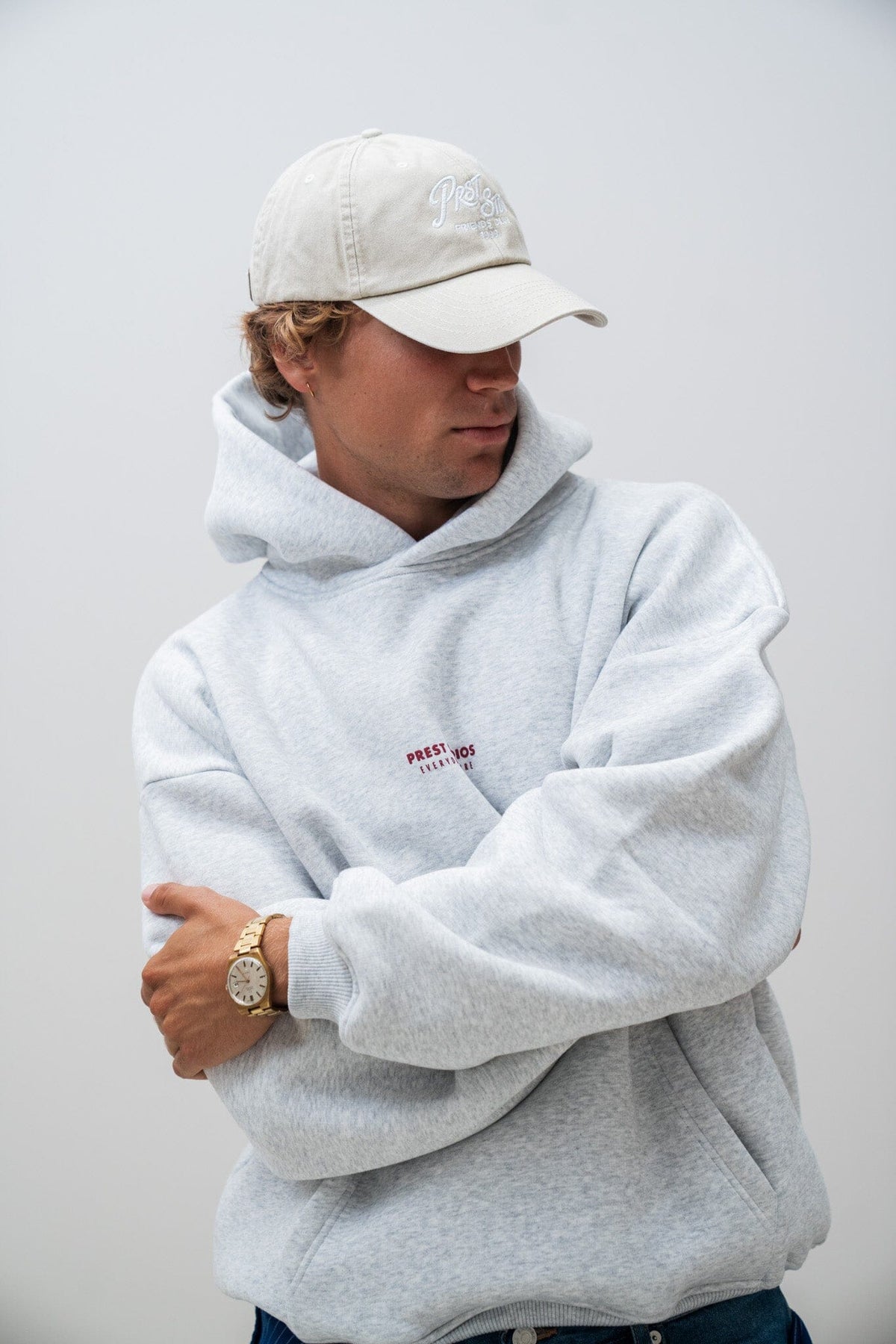Hoodie Melange Grau PREST STUDIOS 