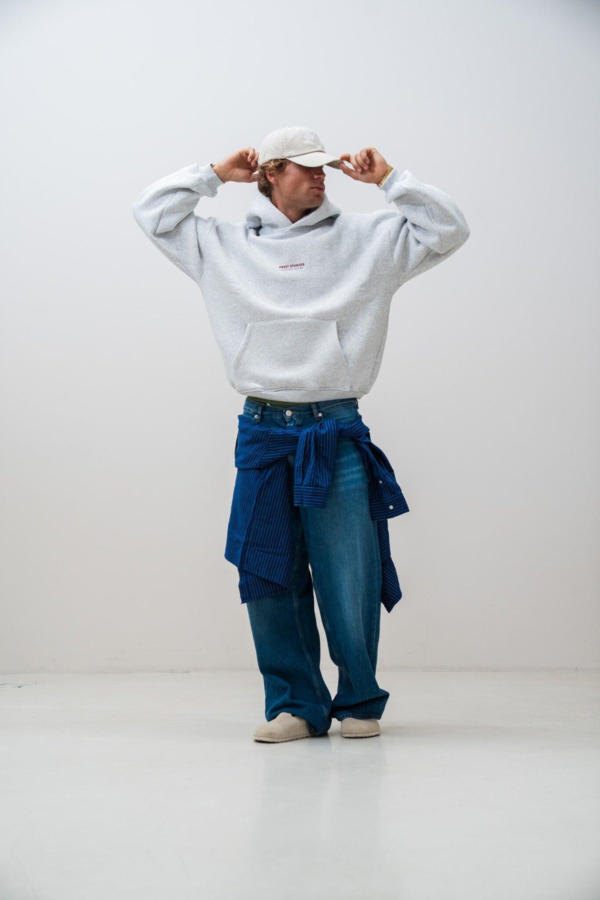 Hoodie Melange Grau PREST STUDIOS 