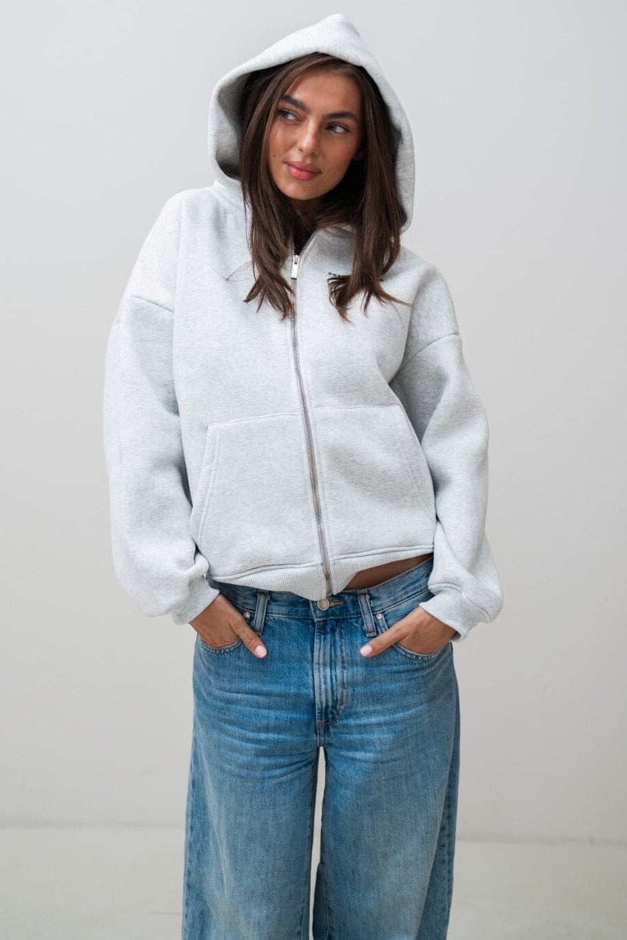 Zip Jacket Melange Grau PREST STUDIOS 
