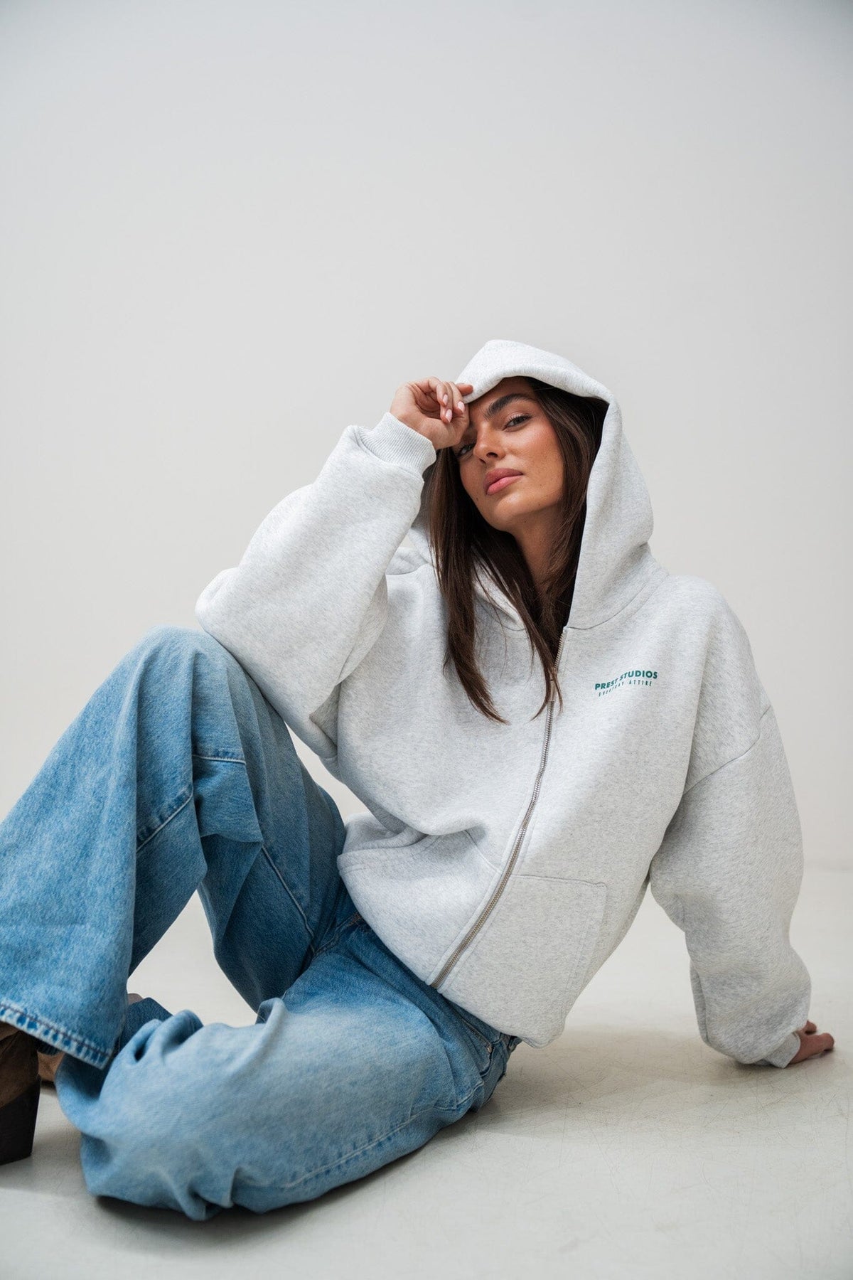 Zip Jacket Melange Grau PREST STUDIOS 
