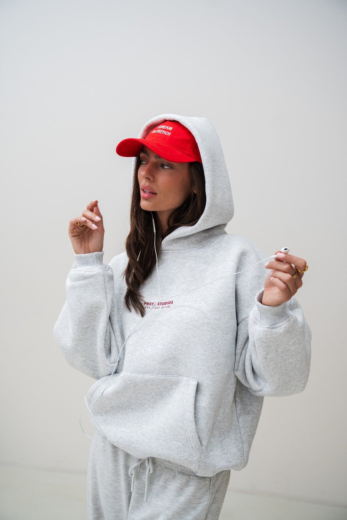 Hoodie Melange Grau PREST STUDIOS 