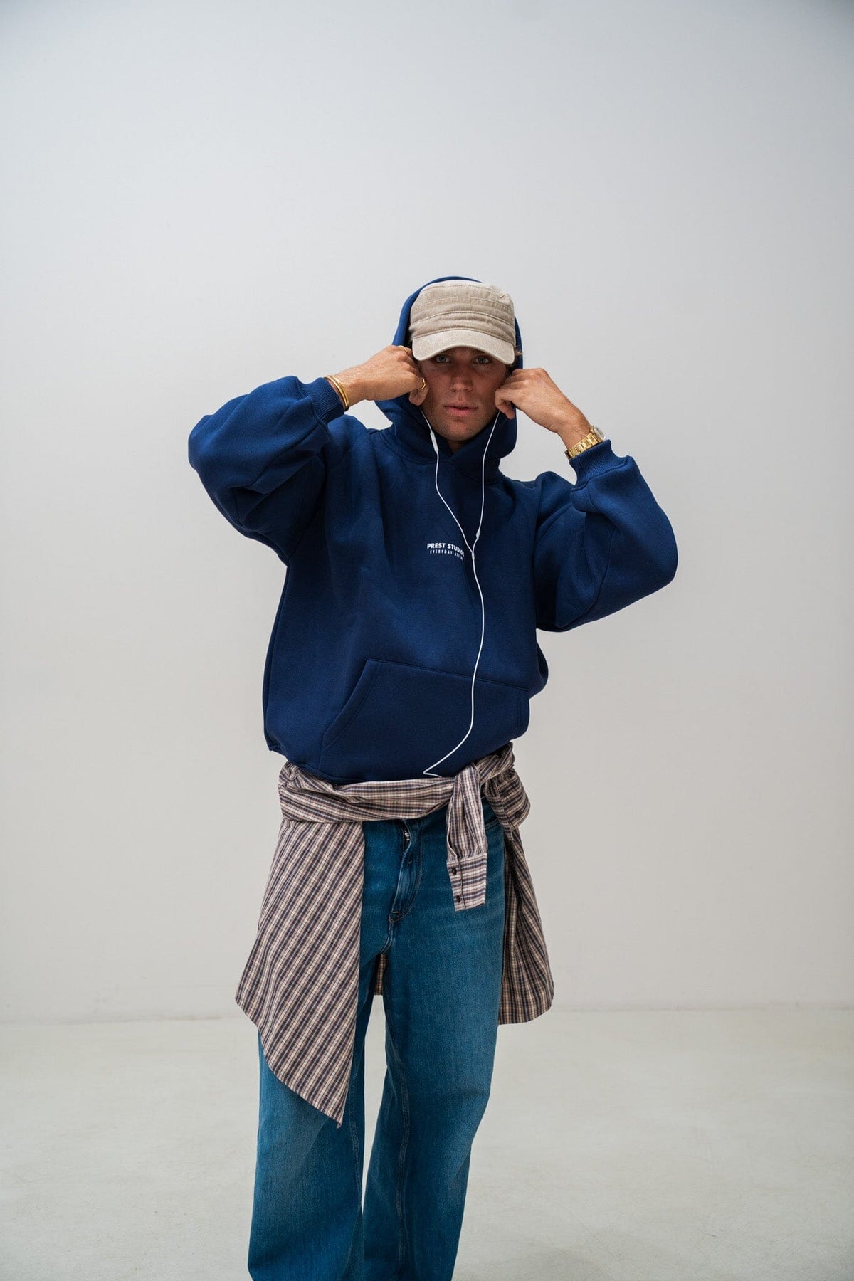 Hoodie Marineblau Hoodie PREST STUDIOS 