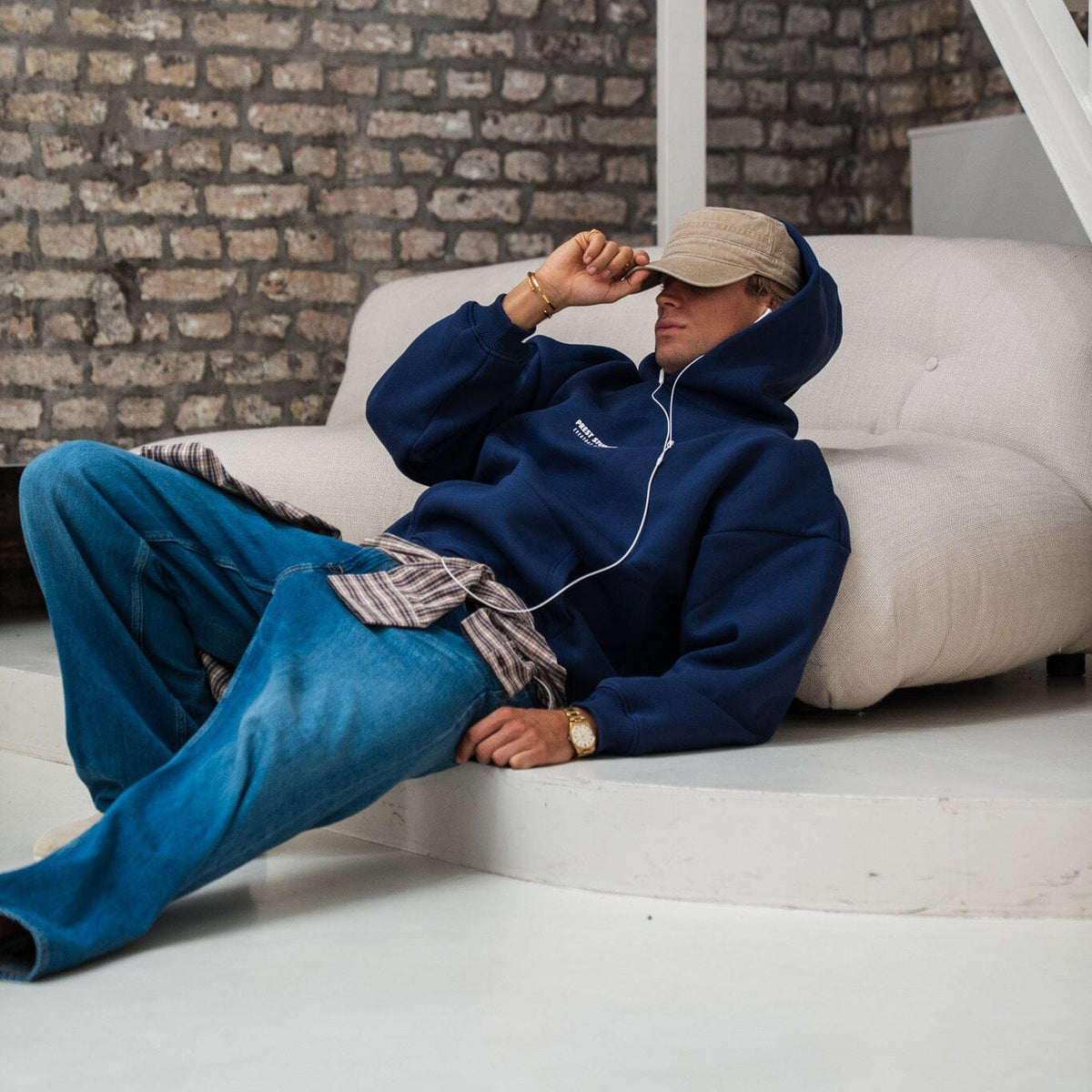 Hoodie Marineblau Hoodie PREST STUDIOS 