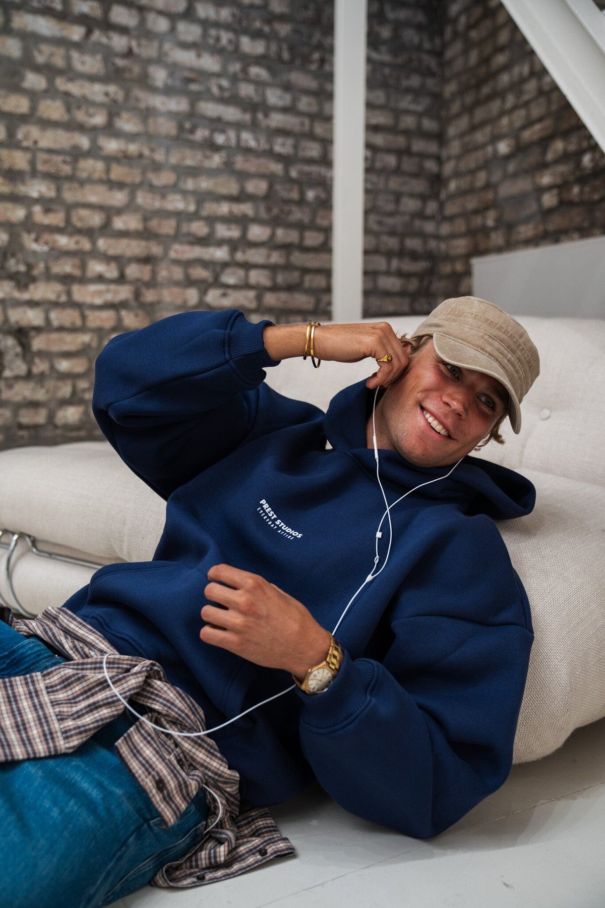 Hoodie Marineblau Hoodie PREST STUDIOS 