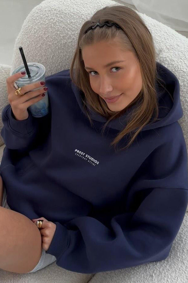 Hoodie Marineblau Hoodie PREST STUDIOS 