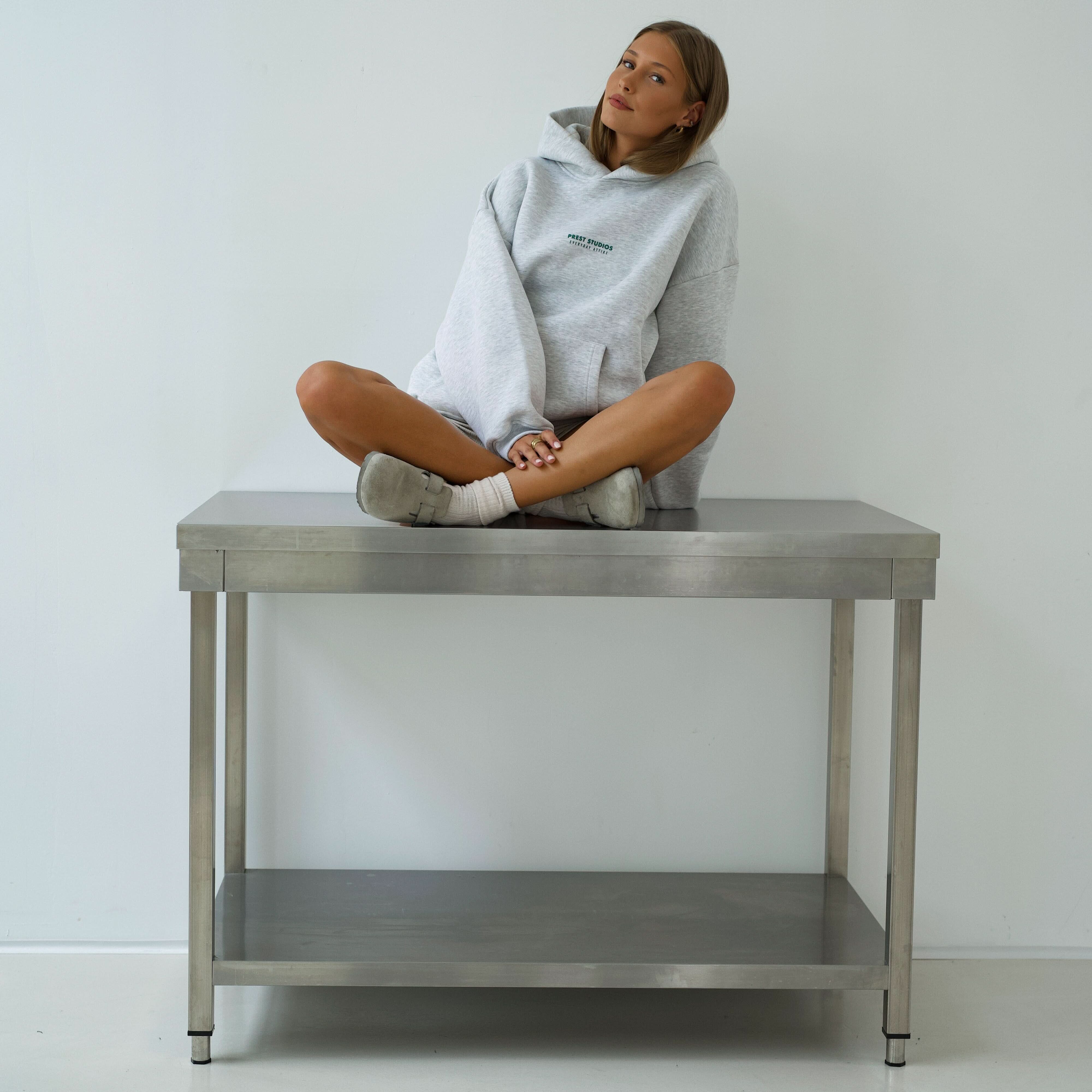 Hoodie Melange Grau PREST STUDIOS 